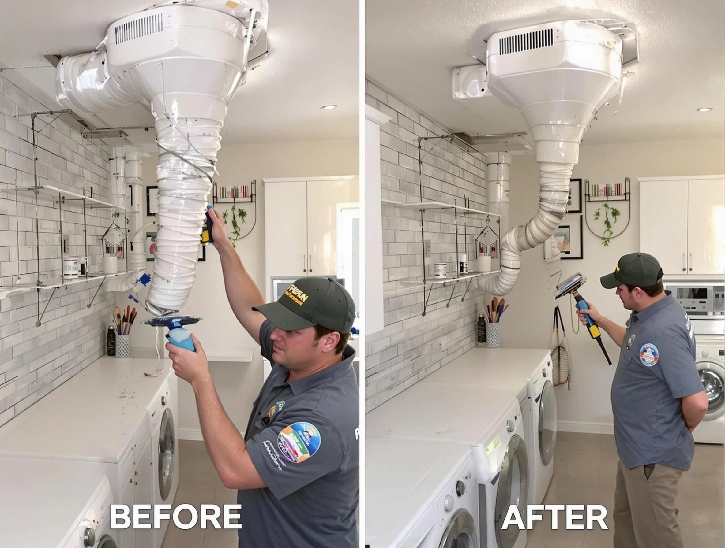 Professional dryer exhaust vent cleaning by Robinson Dryer Vent Cleaning in Robinson