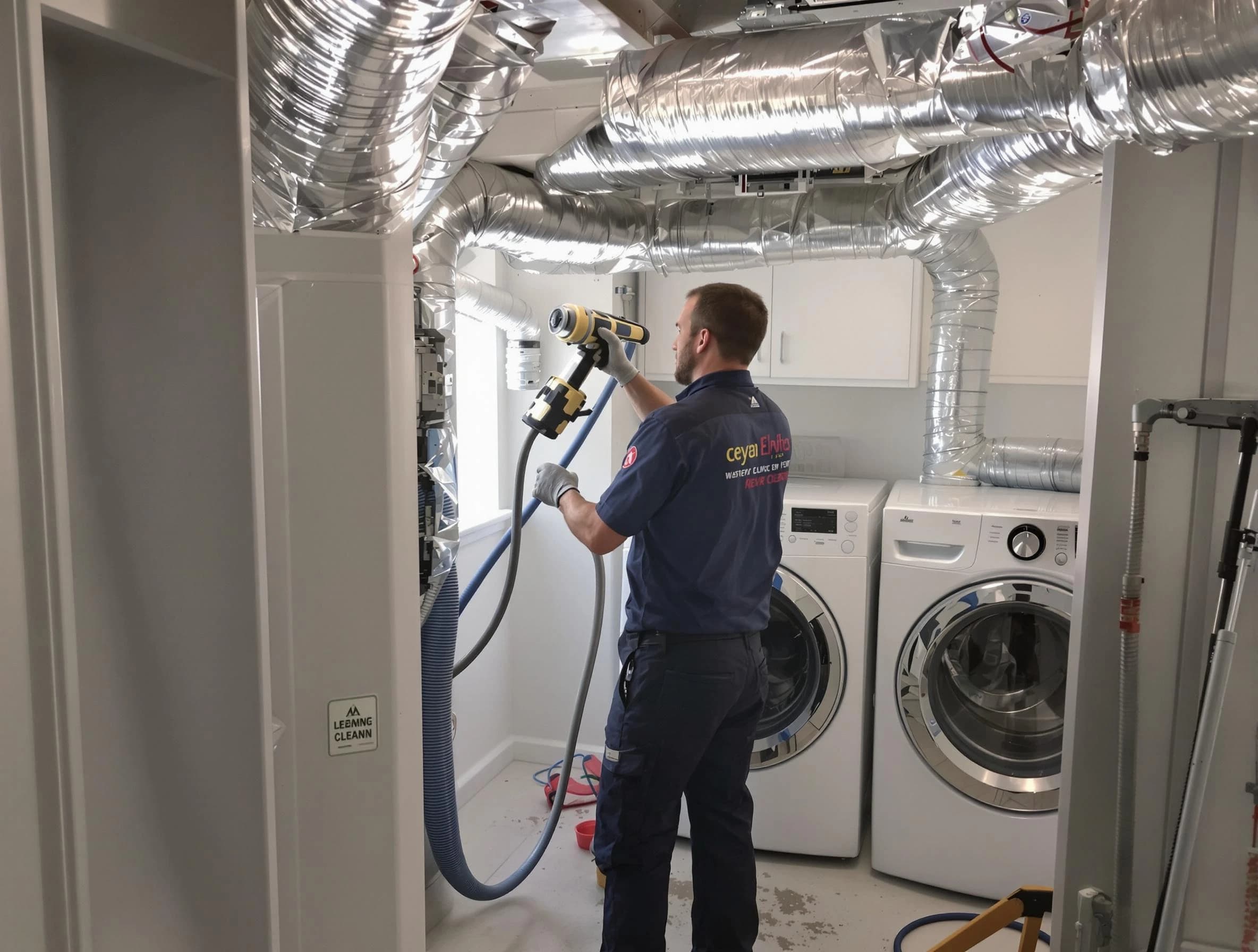 Robinson Dryer Vent Cleaning specialist using advanced equipment for thorough duct cleaning in Robinson