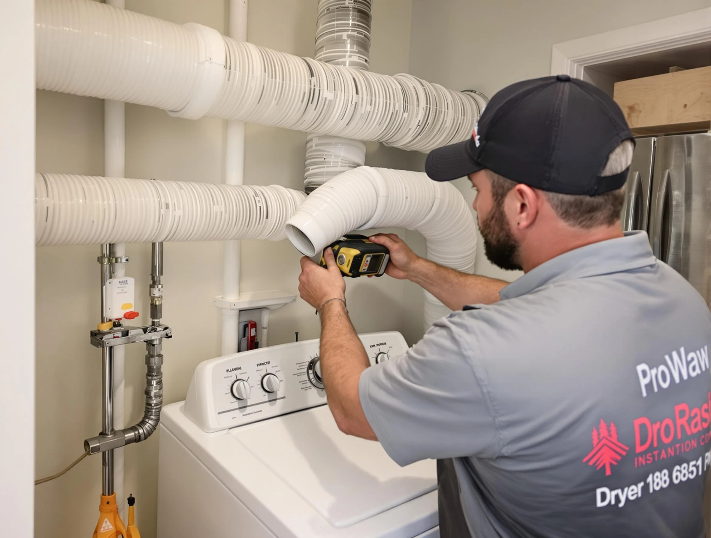 Professional dryer vent hose installation by Robinson Dryer Vent Cleaning in Robinson